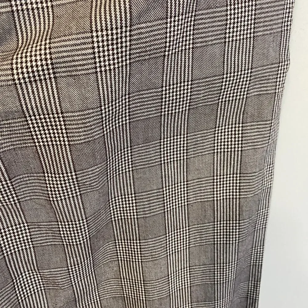 Dickies Relaxed Fit Glen Plaid Bakerhill Pant Brown Tan 100% Cotton Sz 6R - Picture 9 of 12